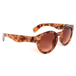 Unbranded Retro Thick Round Sunglasses In Matte Tortoiseshell