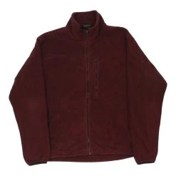 Vintage Unbranded Fleece - Large Burgundy Polyester