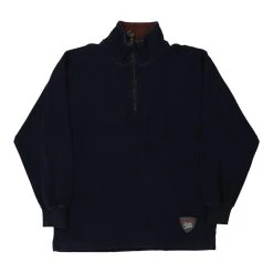 Vintage Unbranded 1/4 Zip - XL Navy Cotton