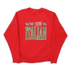 Vintage Unbranded Sweatshirt - XL Red Cotton