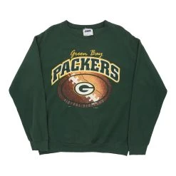 Vintage Green Bay Packers 1993 Unbranded Sweatshirt - Large Green Cotton