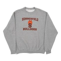 Front Page 4 Vintage Summerfield Bulldogs Unbranded Sweatshirt - Medium Grey Cotton Blend