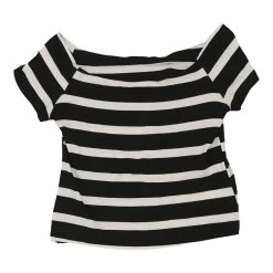 Vintage Unbranded Top - XS Black & White Cotton Blend