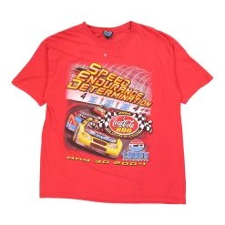 Vintage Coca-Cola 600 2004 Unbranded T-Shirt - 2XL Red Cotton -Vintage Shop Debbie Cars T shirts 08.03.2023381