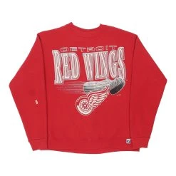 Vintage Detroit Red Wings Unbranded Sweatshirt - Medium Red Cotton -Vintage Shop Debbie mens jumpers T shirts 23.02.23269