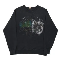 Vintage Unbranded Sweatshirt - Large Black Cotton