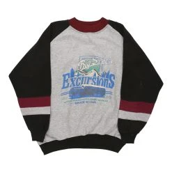 Vintage Big Stone's Excursions Unbranded Sweatshirt - XL Grey Cotton Blend