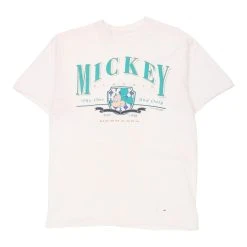 Vintage Mickey Mouse Unbranded T-Shirt - Medium White Cotton -Vintage Shop Ele mens mixed 4.1.23119