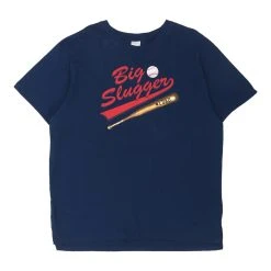 Vintage Big Slugger Unbranded T-Shirt - XL Navy Cotton