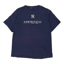 Vintage New York Yankees Unbranded T-Shirt - Large Blue Cotton