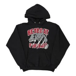 Vintage Bearcat Football Unbranded Hoodie - Medium Black Cotton
