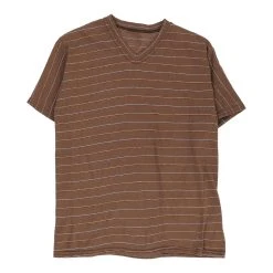Vintage Unbranded T-Shirt - Small Brown Cotton