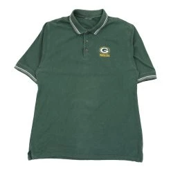 Vintage Green Bay Packers Unbranded Polo Shirt - XL Green Cotton