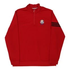 Pre-Loved Ryder Cup Medinah Unbranded 1/4 Zip - XL Red Polyester