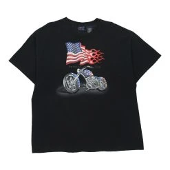 Vintage Unbranded T-Shirt - 2XL Black Cotton