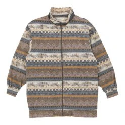 Vintage Unbranded Fleece - Large Beige Polyester