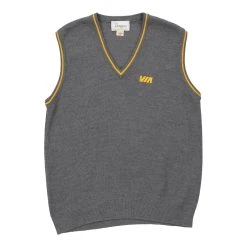 Vintage Unbranded Sweater Vest - Medium Grey Cotton