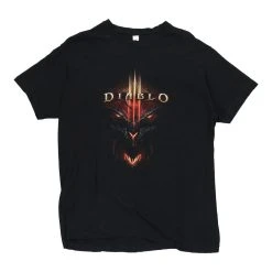 Vintage Diablo Unbranded T-Shirt - Large Black Cotton