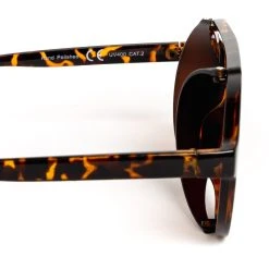 Unbranded Retro Steampunk Aviator Sunglasses In Gloss Tortoiseshell -Vintage Shop SUN 115C