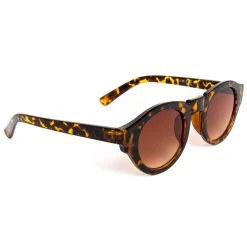 Unbranded Retro Chunky Round Sunglasses In Gloss Tortoiseshell