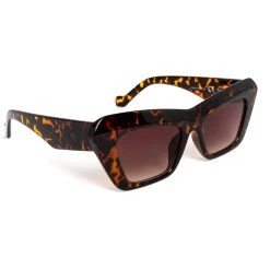 Unbranded Retro Chunky Cat-Eye Sunglasses In Gloss Tortoiseshell