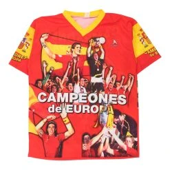 Vintage Unbranded Football Shirt - Medium Red Polyester