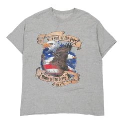 Vintage USA Unbranded T-Shirt - 2XL Grey Cotton
