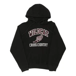 Vintage Wildcat Cross Country Unbranded Hoodie - Small Black Cotton