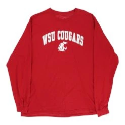 Vintage WSU Cougars Unbranded Long Sleeve T-Shirt - XL Red Cotton