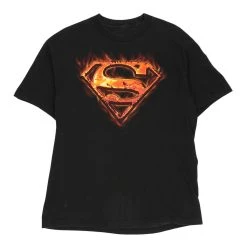Vintage Superman Unbranded T-Shirt - Medium Black Cotton