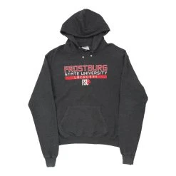 Vintage Forstburg State University Lacrosse Unbranded Hoodie - Medium Grey Cotton -Vintage Shop brooke men hoodies 25.01.23128