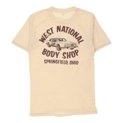 Vintage West National Body Shop Unbranded T-Shirt - Large Cream Cotton