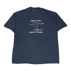 Vintage Unbranded T-Shirt - XL Navy Cotton