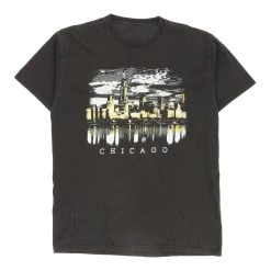 Vintage Chicago Unbranded T-Shirt - Large Black Cotton