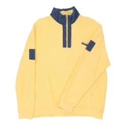 Vintage Unbranded 1/4 Zip - Large Yellow Cotton -Vintage Shop juliaabc110